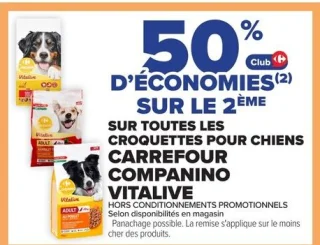 Croquettes pour chiens Carrefour Companino Vitalive