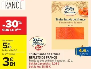 Truite fumée de France REFLETS DE FRANCE