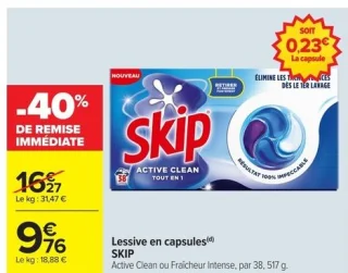 Lessive en capsules Skip