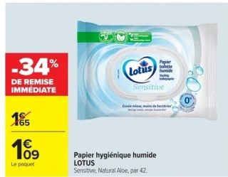 LOTUS Papier hygieniqie humide