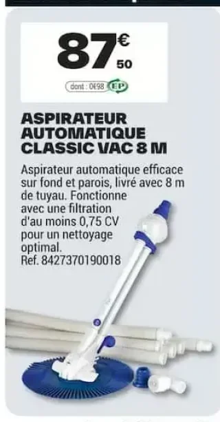 Aspirateur Automatique Classic Vac 8 M