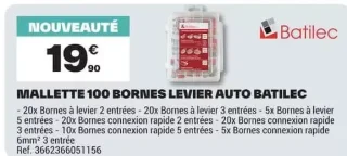 Mallette 100 bornes levier auto Batilec