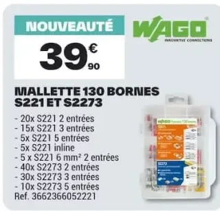 Mallette 130 bornes S221 et S223 WAGO