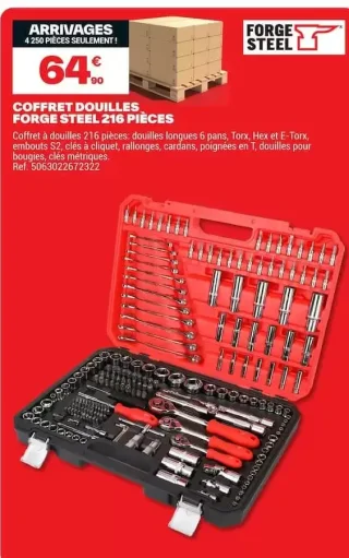 Coffret douilles Forge Steel 216 pièces