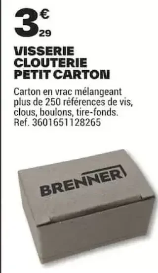 Visserie Clouterie Petit Carton Brenner