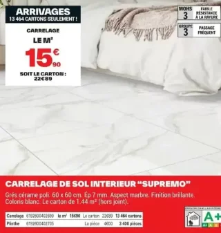 Carrelage de sol intérieur Supremo
