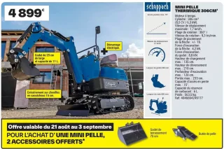 Scheppach Mini Pelle Thermique 306cm³