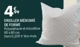Oreiller mémoire de forme