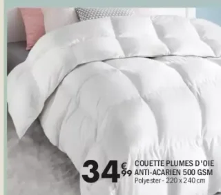 Couette plumes d'oie