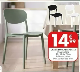 CHAISE EMPILABLE PLASTA