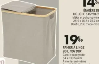 PANIER À LINGE 80 L TIDY BOX