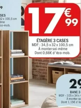 ÉTAGÈRE 3 CASES