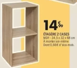ÉTAGÈRE 2 CASES