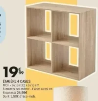 ÉTAGÈRE 4 CASES