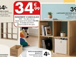 Rangement 4 cases Klaus