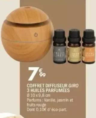 Coffret diffuseur Giro 3 huiles parfumées