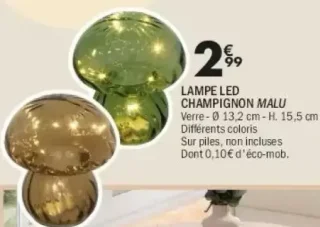 LAMPE LED CHAMPIGNON MALU