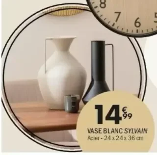 VASE BLANC SYLVAIN