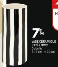 VASE CÉRAMIQUE RAYÉ EDRIC