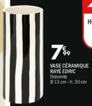 VASE CÉRAMIQUE RAYÉ EDRIC