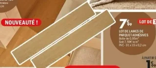 Lot de lames de parquet adhésives PVC