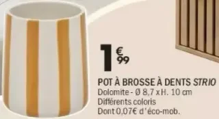 POT À BROSSE À DENTS STRIO