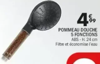 POMMEAU DOUCHE 5 FONCTIONS