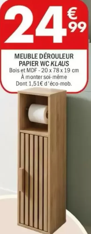 MEUBLE DÉROULEUR PAPIER WC KLAUS