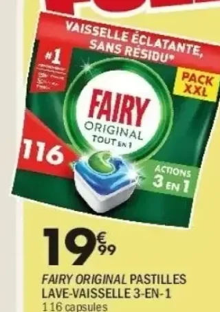 FAIRY ORIGINAL PASTILLES LAVE-VAISSELLE 3-EN-1