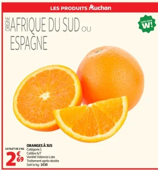 Auchan Oranges à jus