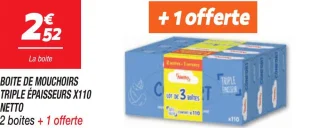 Boite de mouchoirs triple épaisseurs x110 