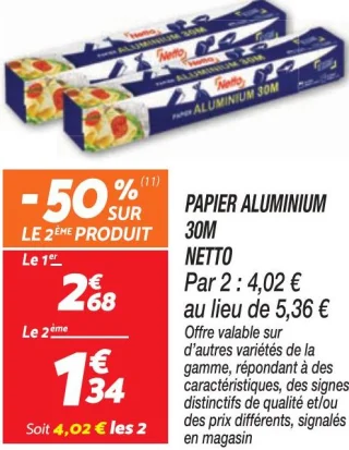 Papier aluminium 30m