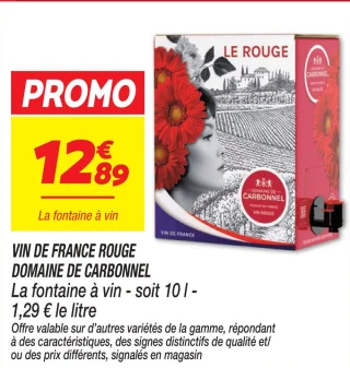 Vin de france rouge