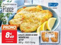 8 filets limande du nord meunière msc