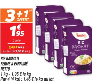 Riz basmati ferme & parfumé