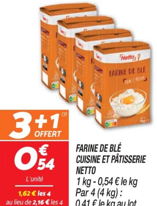 Farine de blé cuisine et pâtisserie