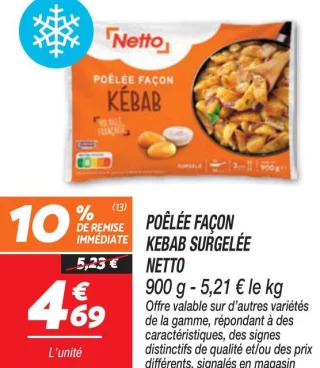 Poêlée façon kebab surgelée