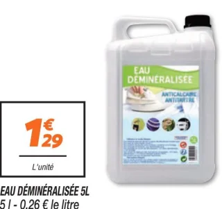 Eau déminéralisée 5l