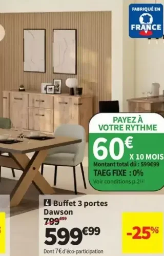 Buffet 3 portes Dawson