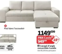 Canapé d'angle convertible Cavallo