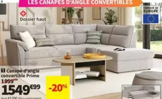 Canapé d'angle convertible Primo