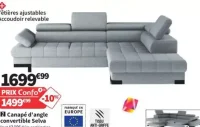Canapé d'angle convertible Selva