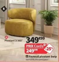 Fauteuil pivotant Swip