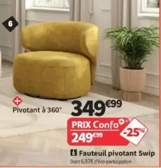 Fauteuil pivotant Swip
