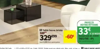 Table basse Aristo