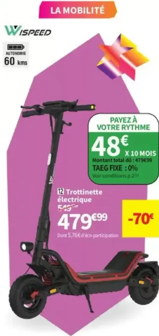 Trottinette électrique Wispeed SUVPILOT 150R