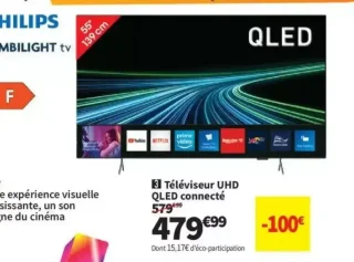 Téléviseur UHD QLED connecté Philips 55PQS8501/12
