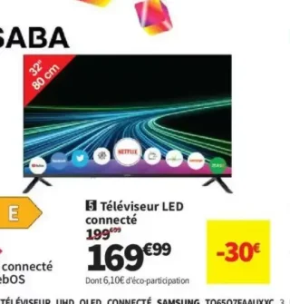 Téléviseur LED connecté Saba SB32CH226S