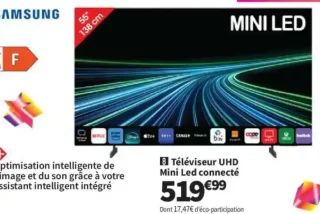 Téléviseur UHD Mini Led connecté SAMSUNG TU55M74H