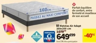 Matelas Bultex Air Adapt 160x200 cm